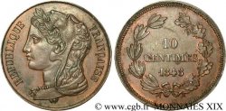 Concours de 10 centimes Br, essai de Gayrard, deuxième concours 1848 Paris VG.3199  SUP 