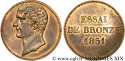 Essai de bronze au module de 5 centimes, Bonaparte 1851 Paris VG.3290 