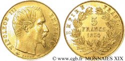 5 francs or Napoléon III tête nue, petit module 1854 Paris F.500A/1