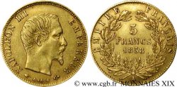 5 francs or Napoléon III tête nue, grand module 1858 Paris F.501/5