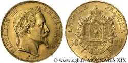 50 francs or Napoléon III, tête laurée 1864 Paris F.548/4