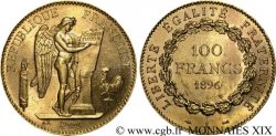 100 francs génie tranche inscrite en relief Dieu protège la France 1896 Paris F.552/11