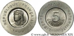 Essai en aluminium de 5 centimes Rude 1909 Paris VG.4639  SUP 