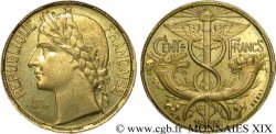 Concours de 100 Francs, essai de La Fleur en bronze-aluminium 1929 Paris VG.cf. 5220  SUP 