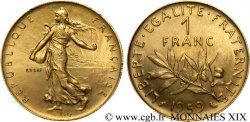 Essai de 1 franc Semeuse 1959  Fk.manque  SPL 