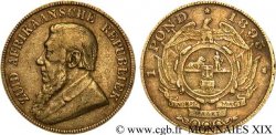 AFRIQUE DU SUD - RÉPUBLIQUE - PRÉSIDENT KRUGER 1 pond (pound ou livre) 1895 