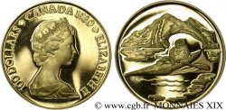 CANADA - ÉLISABETH II 100 dollars or, territoires arctiques 1980 