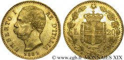 ITALIE - ROYAUME D ITALIE - HUMBERT Ier 20 lires or 1882 Rome