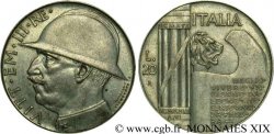 ITALY - KINGDOM OF ITALY - VICTOR-EMMANUEL III 20 lires Ar 35, 10e anniversaire de la fin de la Première Guerre mondiale 1928 Rome