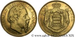 MONACO - PRINCIPAUTÉ DE MONACO - CHARLES III 100 francs or 1884 Paris