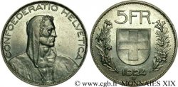 SWITZERLAND - HELVETIC CONFEDERATION 5 Francs berger / écu 1924 Berne