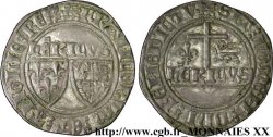 HENRY VI DE LANCASTRE - ROI DE FRANCE (1422-1453) - ROI D&nbsp;ANGLETERRE (1422-1461) et (1470-1471) Blanc aux écus 23/11/1422 Rouen