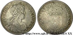 LOUIS XIV &nbsp;THE SUN KING&nbsp; Demi-écu à la mèche courte 1645 Paris, Monnaie du Louvre XF