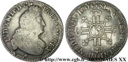 LOUIS XIV &nbsp;THE SUN KING&nbsp; Demi-écu aux huit L, 2e type 1704 Riom VF/XF