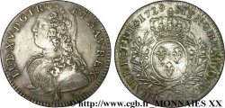 LOUIS XV DIT LE BIEN AIMÉ Demi-écu aux branches d olivier, buste habillé 1729 Riom TTB+/TTB