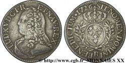 LOUIS XV DIT LE BIEN AIMÉ Cinquième d écu aux branches d olivier, buste habillé 1726 Rouen TTB
