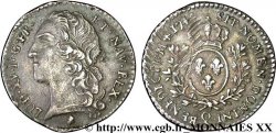 LOUIS XV DIT LE BIEN AIMÉ Dixième d&nbsp;écu aux branches d’olivier, tête ceinte d’un bandeau 1744 Perpignan TTB+