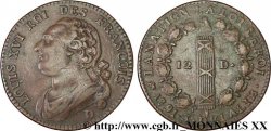 LOUIS XVI 12 deniers dit  au faisceau , type FRANCOIS 1791 Lyon MBC+