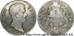 1 franc Napoléon Empereur, Calendrier révolutionnaire 1805 La Rochelle F.201/19 TB 