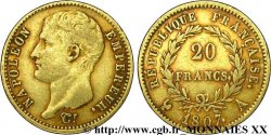 20 francs Napoléon tête nue, type transitoire 1807 Paris F.514/1