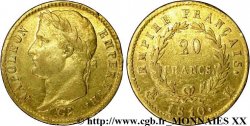 20 francs or Napoléon, tête laurée, Empire français 1810 La Rochelle F.516/10 TTB 