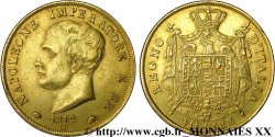 40 lires en or, 2e type, tranche en creux 1812 Milan VG.1370 
