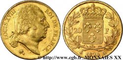 20 francs or Louis XVIII, tête nue 1824 Paris F.519/31 SUP 