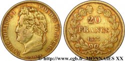 20 francs Louis-Philippe, Domard 1833 Rouen F.527/5 XF 