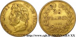 20 francs Louis-Philippe, Domard 1844 Lille F.527/32