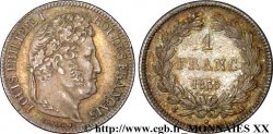 1 franc Louis-Philippe, couronne de chêne 1835 Paris F.210/40 SPL 