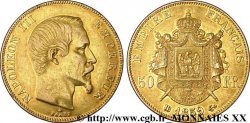 50 francs or Napoléon III, tête nue 1859 Strasbourg F.547/8 TTB 