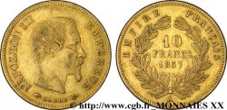 10 francs Napoléon III tête nue, grand module 1857 Paris F.506/4