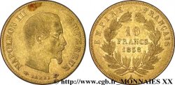 10 francs Napoléon III tête nue, grand module 1858 Paris F.506/5