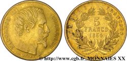 5 francs or Napoléon III tête nue, petit module 1854 Paris F.500A/1 XF 