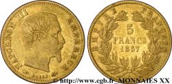 5 francs or Napoléon III tête nue, grand module 1857 Paris F.501/4 TTB 