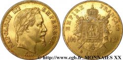 100 francs or Napoléon III, tête laurée 1869 Strasbourg F.551/13