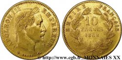 10 francs or Napoléon III, tête laurée 1862 Paris F.507A/1 TTB 