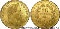 10 francs or Napoléon III, tête laurée 1864 Strasbourg F.507A/7