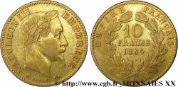 10 francs or Napoléon III, tête laurée 1866 Paris F.507A/12 TTB 