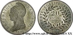 Essai de 20 centimes d’après Dupré 1881 Paris VG.3970  SPL 