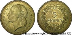 Essai de 5 francs Lavrillier en bronze-aluminium 1939  F.337/2 SUP 
