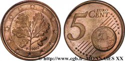 EUROPEAN CENTRAL BANK 5 centimes d’euro, “glissé de frappe” 2002 Stuttgart