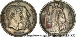 BELGIUM - KINGDOM OF BELGIUM - LEOPOLD II 5 francs, Cinquantenaire du Royaume (1830-1880) 1880 Bruxelles