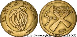 CONGO - PROVINCE DU KATANGA 5 francs or 1961 