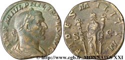 FILIPPO I PADRE Sesterce, (GB, Æ 29) AU