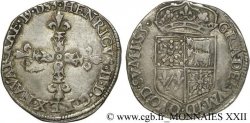 NAVARRE-BÉARN - HENRI III DE NAVARRE, II DE BÉARN Quart d’écu TTB+