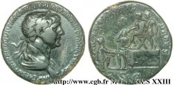 TRAIANO Sesterce, (GB, Æ 33) XF