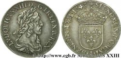 LOUIS XIII LE JUSTE Quart d écu, buste drapé et cuirassé (2e buste de Jean Warin) 1643 Paris, Monnaie de Matignon TTB+