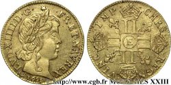 LOUIS XIV  THE SUN KING  Louis d’or aux huit L, portrait à la mèche longue 1653 Tours
