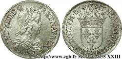 LOUIS XIV &nbsp;THE SUN KING&nbsp; Demi-écu à la mèche longue 1647 Paris AU/AU
